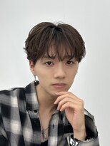 ロンドホットリップ 立川(Lond hot lip)&nbsp;men'sフェザーパーマブルーブラックメンズブリーチなし立川