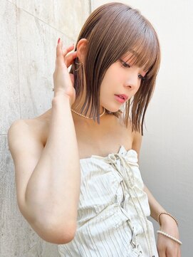 エース (ACE) ACE 横浜 ブラウン×ぱっつんボブ