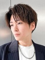 メンズエルサ 神戸三宮(MEN'S ELSA) センターパート×ベージュハイトーン