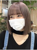 ★ミルクティーベージュボブ透明感グレージュ髪質改善20代30代