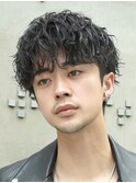波巻きツイストスパイラルルーズショートシャドウパーマ渋谷