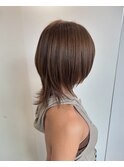 大人可愛い小顔ネオウルフ外ハネレイヤーイメチェン20代30代40代