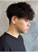 MEN’S/リバースセンターパート/ニュアンスパーマ/新宿