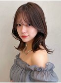 前髪ナチュラルショート結べるボブダークパープルくびれヘア