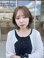 サラ ビューティ サイト 春日(SARA Beauty sight)&nbsp;くびれボブ×ミルクティーベージュ
