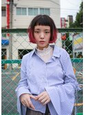 BOB［ワンレングス・ショートバング・ピンクグラデーション］