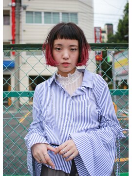 テトヘアー(teto hair) BOB［ワンレングス・ショートバング・ピンクグラデーション］