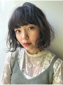 【GARDEN田中麻由】切りっぱなしボブ×愛されニュアンスウェーブ