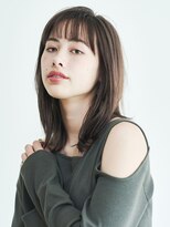 ヘアサロン ガリカ 表参道(hair salon Gallica) 『グレージュ × シースルーバング』切りっぱなし・ミディ