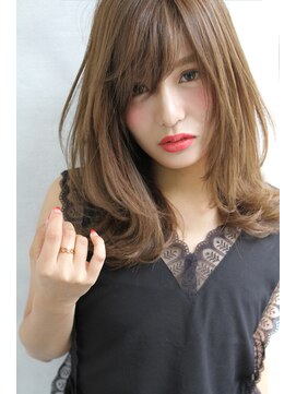 ブラン 栄(Blanc) 【Blanc/栄】斜めバング×無造作くびれミディ