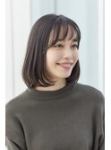 ナチュラルボブ×シースルーバング