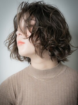 カバーヘア イヴ 戸頭店(COVER HAIR EVE) ふわふわショートくせ毛風マニッシュボブ203y戸頭30代40代50代!
