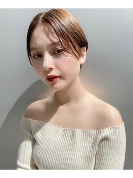 キース ヘアアンドメイク 恵比寿(kith. hair&make) ハンサムショート ブリーチなし ミルクティー 透明感カラー 渋谷
