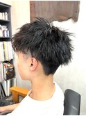 束感 マッシュ ツイストスパイラルパーマ