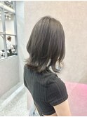 ブルーブラックブリーチなし透明感カラー韓国ブルベ