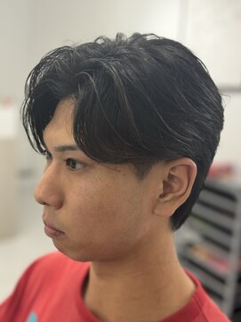 バース 梅田中崎町店(BIRTH) ニュアンスパーマセンターパートワンカールパーマ韓国メンズ