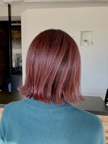 ヴァン カウンシル 王子(VAN COUNCIL)&nbsp;大人かわいい外ハネボブ ブリーチオンカラー うる艶美髪