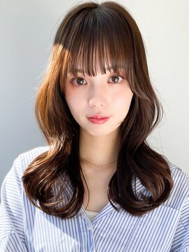 ソア 渋谷(soar) 10代20代30代/小顔韓国ヘアミディアムベージュ前髪あり似合わせ