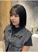 切りっぱなしボブ