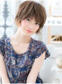 アースカラーフェザーショートウルフカットc6上尾20代30代40代