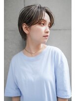 ギークス(GEEKS)&nbsp;【GEEKS渋谷】アッシュベージュ/襟足短め/クールショート/中世的