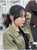 前髪顔まわり韓国ヘアレイヤーカットサイドバンク2wayバンク韓国