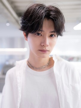 ドリップ バイ ハバナ 原宿(driP. by HAVANA) 毛流れセンターパート黒髪ビジネスマンニュアンスパーマショート