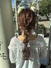 パールで上品＊お呼ばれヘアセット《500円相当のアクセ付き♪》￥4,500