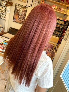 ヘア メイク ココ(hair make coco) ブリーチ×ボルドーピンク　(*^-^*)