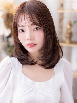 カバーヘア ブリス 戸田公園西口店(COVER HAIR bliss) リタッチカラーシャギーミディアムレイヤーA5戸田公園30代40代