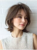 白髪ぼかし脱白髪染め似合わせショートボブ40代50代60代