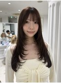 韓国へア／レイヤーカット／顔周り前髪カット