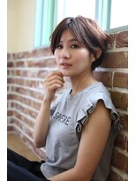 セピアージュ サンク(hair beauty clinic salon Sepiage cinq)&nbsp;デザインカラ-×切りっぱなしボブ×オン眉×ひし形シルエット