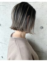 バーチョ(bacio)&nbsp;ハイライトバレイヤージュ ボブ【Insta→bacio_ozawa】
