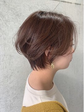ロンド パルティール 大宮(Lond partir) 【石田勇士郎】黒髪毛先パーマ横顔美人半様ショート