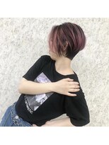 ノア ヘアデザイン 町田店(noa Hair Design)&nbsp;ショート×ピンク系バレイヤージュ