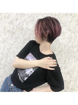 ノア ヘアデザイン 町田店(noa Hair Design) ショート×ピンク系バレイヤージュ