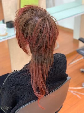 アークスヘアー インスタ人気★映えるポイントカラー×ロングウルフ