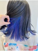 インナーカラー ブルー パープル