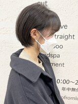 モリオ フロム ロンドン サッポロファクトリー店(morio FROM LONDON)&nbsp;【morio】札幌ボブ　黒髪透け感丸みのボブ