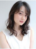 【デジタルパーマ】ウェーブパーマ×抜け感ミディアム