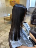 ブルー(blue)&nbsp;＃黒髪ロング＃質感補正＃ストレート