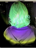 ネオングリーン☆推しカラー推し活アニメカラー派手カラー派手髪