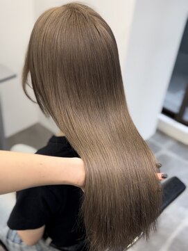 ペレ 栄店(PELE) デザインカラー/レイヤーカット/ウェットヘア/オリーブベージュ