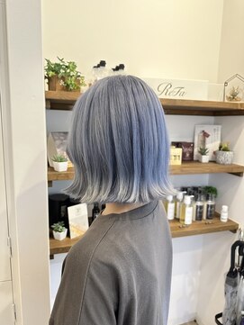 ノーン(NONE) アシュブルーカラー【宮崎/ブリーチカラー/ハイトーン】