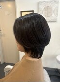 ハンサムショートウルフヘアショートボブ