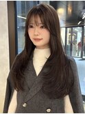 ワンカールレイヤー ロングレイヤー 明るめベージュ