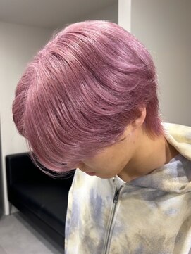 ベレーザ 渋谷(BELEZA) 12980ラベンダーピンクフェザーショート刈り上げセンターパート