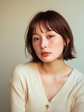 シェル 吉祥寺(shell) くびレイヤーエモージュグレージュカラーくびれショート/吉祥寺