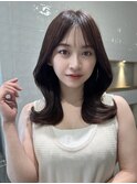 くすみブラウン 大人可愛い くびれヘア【肥田亜沙美】